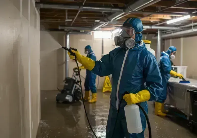 Basement Sanitization and Antimicrobial Treatment process in Williamson County, IL